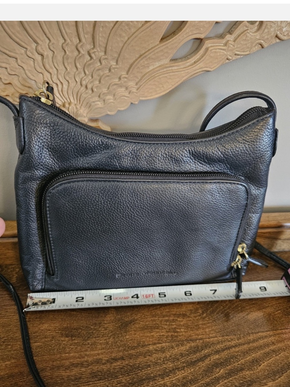 Black dainty Stone Mountain leather purse - Picture 12 of 13